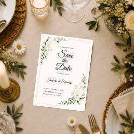 Elegante Calla Lily Minimalistische Trouwdag Save The Date