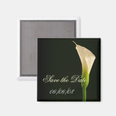 Elegante calla lily save the date magneet (Voorkant / Achterkant)