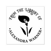 Elegante Calla Lily Silhouette Bibliotheek Boeknaa Zelfinktende Stempel (Design)