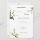 Elegante Calla Lily Uitnodiging –  Bloemontwerp (Voorkant)