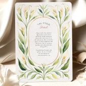 Elegante Calla Lily Waterverf gouden bruiloft uitn Kaart