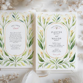 Elegante Calla Lily Waterverf gouden bruiloft uitn Kaart