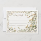 Elegante Calla Lily Wedding RSVP Kaart (Voorkant)