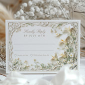 Elegante Calla Lily Wedding RSVP Kaart