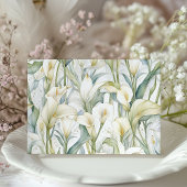 Elegante Calla Lily Wedding RSVP Kaart Pastel