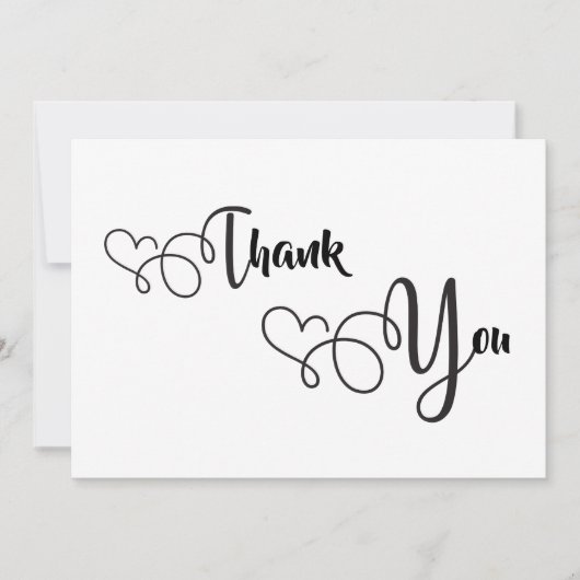 Elegante Calligrafie Bedankkaart (Voorkant)