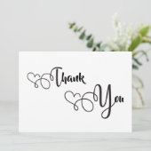 Elegante Calligrafie Bedankkaart (Staand voorkant)
