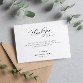 elegante calligrafie begrafenis bedankt voor je op