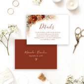 Elegante Calligrafie Boho Trouwdetails Kaart