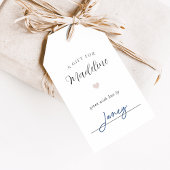 Elegante Calligrafie Display Shower Cadeaulabel