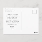 Elegante Calligrafie Foto Bedankt Briefkaart (Achterkant)