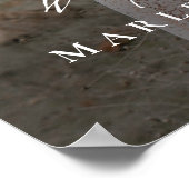 Elegante Calligrafie Foto Bruiloft Welkom Poster (Hoek)