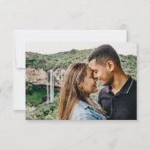 Elegante Calligrafie Foto Collage Save The Date (Achterkant)