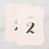 ELEGANTE CALLIGRAFIE huwelijks tafelnummers (Voorkant / Achterkant)