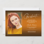 Elegante Calligrafie Inkt Script Moderne Afstudeer Aankondiging (Voorkant)