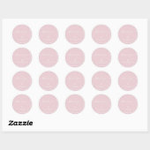 Elegante Calligrafie Roze Baby Shower Bedanktkaart Ronde Sticker (Vel)