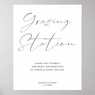 Elegante Calligrafie Script Grazing Station Bruilo Poster