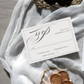 Elegante Calligrafie Script Monogram Trouwfeest RSVP Kaartje