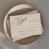 Elegante Calligrafie Script Monogram Trouwfeest RSVP Kaartje