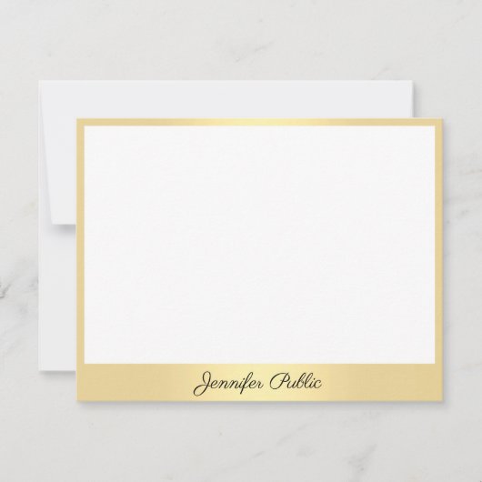 Elegante Calligrafie Script Naam Gouden Sjabloon (Voorkant)