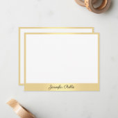 Elegante Calligrafie Script Naam Gouden Sjabloon (Voorkant / Achterkant in situ)