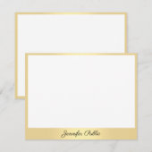 Elegante Calligrafie Script Naam Gouden Sjabloon (Voorkant / Achterkant)