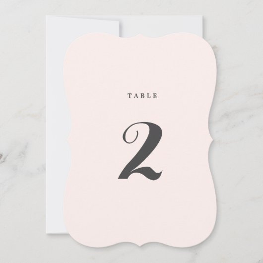ELEGANTE CALLIGRAFIE tafelnummer bruiloft (Voorkant)