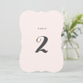 ELEGANTE CALLIGRAFIE tafelnummer bruiloft (Staand voorkant)