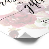 Elegante Calligrafie | Vervlogen Bloemkaarten & Ca Poster (Hoek)