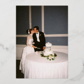 Elegante Calligraphy 25e Verjaardagsfeest Folie Uitnodiging (Achterkant)