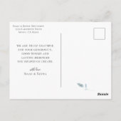 Elegante Calligraphy Bruidsfoto Bedankt Briefkaart (Achterkant)