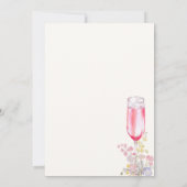 Elegante Calligraphy Brunch & Bubbly Bruidsfeest Kaart (Achterkant)