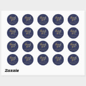 Elegante Calligraphy Dank Je Bruidsfeest Ronde Sticker (Vel)