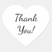Elegante Calligraphy Dank Je Hart Sticker (Voorkant)