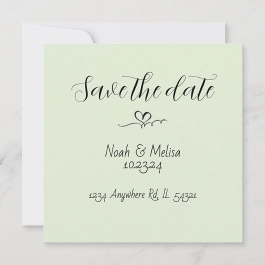 Elegante Calligraphy Save the Date Uitnodigingen (Voorkant)