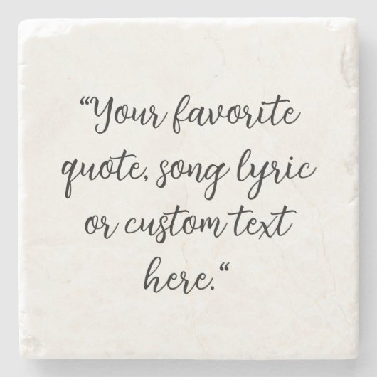 Elegante Calligraphy Script Quote Stenen Onderzetter (Voorkant)