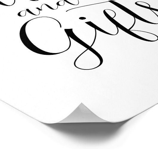 Elegante Calligraphykaarten & Cadeaus Bord Poster (Hoek)