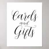Elegante Calligraphykaarten & Cadeaus Bord Poster (Voorkant)