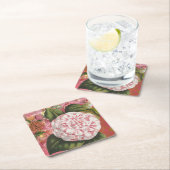 Elegante Camellia Bloemen Collage Kartonnen Onderzetters (Insitu)