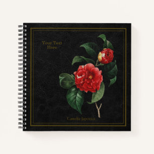 Elegante Camellia Japonica Zwarte Notitieboek