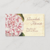 Elegante  Camellia tuinman of bloemist Visitekaartje (Achterkant)