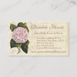 Elegante Camellia tuinman of bloemist Visitekaartje
