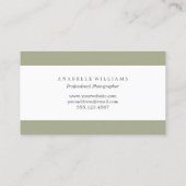 Elegante  Camera Visitekaartje (Achterkant)