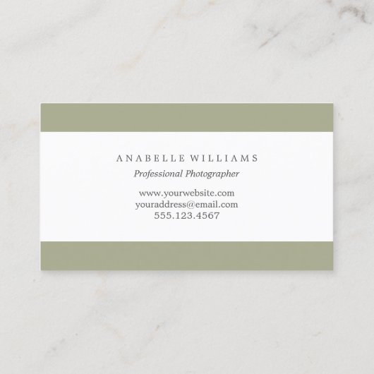 Elegante Camera Visitekaartje (Achterkant)