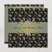 Elegante Cammo-feestuitnodiging Kaart (Voorkant / Achterkant)