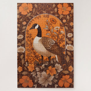 Elegante Canadese Gans William Morris Geïnspireerd Legpuzzel