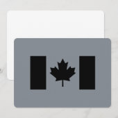 Elegante Canadese vlag in het zwart (Voorkant / Achterkant)