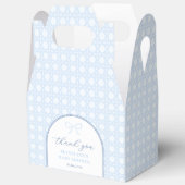 Elegante Cane Blauw en Wit Baby Boy Douche Bedankdoosjes (Open)