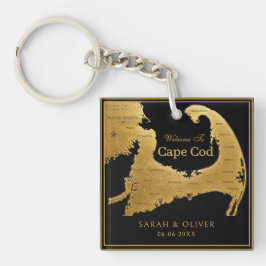 Elegante Cape Cod-huwelijksontvangst Sleutelhanger