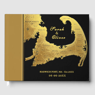 Elegante Cape Cod Kaart Bestemming Huwelijk Gastenboek